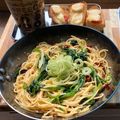 クックJ3IHQO☆'s cooksnap of when they made ほうれん草とベーコンのペペロンチーノ.