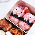 ＥＸザエモン's cooksnap of when they made 俵deぶたちゃん巻おにぎり＊キャラ弁.