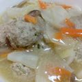 レオミウ's cooksnap of when they made 豚肉だんごと春雨の創味スープ.
