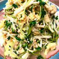 ウマナミ's cooksnap of when they made 簡単副菜♡豆苗とえのきのふんわり卵炒め.