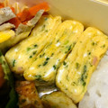 ☆GSSQHY☆'s cooksnap of when they made ネギ.ﾍﾞｰｺﾝ.青海苔.鰹だしの卵焼き.