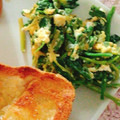クックHJB3B6☆'s cooksnap of when they made ほうれん草と卵白だし炒め.