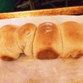 やまのカフェ's cooksnap of when they made バナナでしっとりもっちり食パン♫手捏ね♫.