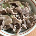 黄金の輝き亭's cooksnap of when they made 楽ちん！ランチにも！ねぎ塩豚丼♡.