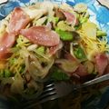 純子50Plus's cooksnap of when they made 【約460Kcal】空豆と生ハムのパスタ.