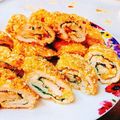 かわゆう1211's cooksnap of when they made ささみの梅しそチーズ巻きフライ.