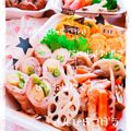 ＴＷＯＨＥＡＲＴＳ's cooksnap of when they made ＊お弁当♪可愛いひまわり♡肉巻き＊.