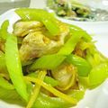 オレンジデイ's cooksnap of when they made ＊　セロリと鶏肉のしょうが風味塩炒め　＊.