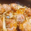 Tinyマルリ®'s cooksnap of when they made 豚こまでふっくら肉団子のチリソース煮.