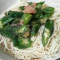 CoffeeCoco's cooksnap of when they made つるつる～♪オクラ明太の冷やしそうめん.