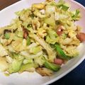 黒こっぺ's cooksnap of when they made ふんわり卵とキャベツとハムの味噌ダレ炒め.