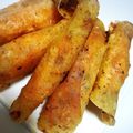 ★☆なーたん☆★'s cooksnap of when they made ♪餃子の皮で節約/辛旨キムチーズ巻き揚げ.