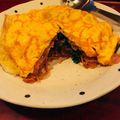 おきょうねえ's cooksnap of when they made 菜の花と豚肉の広島風お好み焼き.