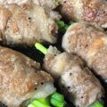 an❁'s cooksnap of when they made ニンニクの芽の肉巻き.