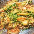 えりぺこ's cooksnap of when they made 豆苗キムチ炒め.