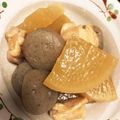 まにもごよ's cooksnap of when they made がっつり美味しい♪鶏・大根・蒟蒻の煮物.