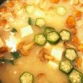 y_u♡'s cooksnap of when they made 朝食！　オクラ　なめこ　豆腐の　味噌汁！.