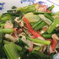 sapyo's cooksnap of when they made 小松菜と玉子とカニカマのあんかけ炒め.