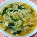 まん丸みかリン's cooksnap of when they made ほうれん草とひき肉のあんかけうどん.