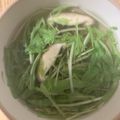 askun05's cooksnap of when they made 卵と水菜としいたけの白だしお吸いもの.