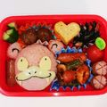 めいめい☆☆☆'s cooksnap of when they made キャラ弁 ポケモン ヤドン ヤドラン.
