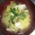 ムーミン☆ママ's cooksnap of when they made 白菜とぶなしめじの味噌汁★.