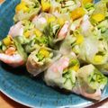 三休です's cooksnap of when they made 簡単に巻けるエビとアボカドの生春巻き.
