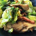  しー's cooksnap of when they made キャベツとベーコンきのこの醤油バター炒め.