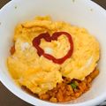 陸ケミ's cooksnap of when they made 巻かないオムライス丼.