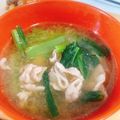まいぴ13's cooksnap of when they made 豚肉と小松菜の味噌汁～中華風味～.