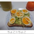 ちょこ☆ちょこ's cooksnap of when they made キャベたま＊マヨトースト.