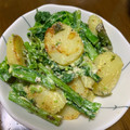 みさりママ's cooksnap of when they made 菜の花とじゃがいものマヨペッパー炒め.
