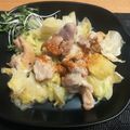 PONTANzzz's cooksnap of when they made 鶏もも肉と春キャベツの辛味味噌炒め.
