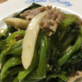 まろぴ～ぬ's cooksnap of when they made 豚肉とほうれん草のしょうが炒め.