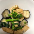 Marmo's cooksnap of when they made ナスと薄揚げ、菜の花の和風炒め.