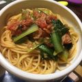 ムーミン谷のmee's cooksnap of when they made ほうれん草とトマトのツナスパゲティ.