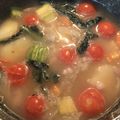 Yokchina's cooksnap of when they made 萬幻豚ベーコンの味噌汁.