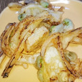 michi:630's cooksnap of when they made 枝豆と玉ねぎのかき揚げ.