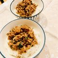 mikataka＊'s cooksnap of when they made ひき肉そぼろ＋グリーン♪.