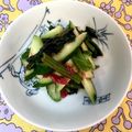 horseland's cooksnap of when they made ほうれん草ときゅうりの梅ナムル。.