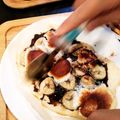どらど～ら's cooksnap of when they made やみつき★チョコバナナのデザートピザ.