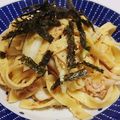 YUKIKOblue's cooksnap of when they made カフェ飯＠ツナと長葱のガーリック醤油スパ.
