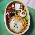 れいこうじ's cooksnap of when they made キャラ弁＊焼きそばでゲゲゲの鬼太郎.