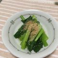 はっぴーゆりもん＊'s cooksnap of when they made 火を使わないレンジで小松菜おひたし.