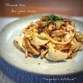 inyako's cooksnap of when they made キャベツのパスタみたいなっ♪焼きうどん.