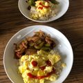 栗丸うさぎ's cooksnap of when they made 簡単ランチ♪オムナポ丼.