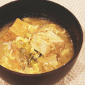 Aloha☆★'s cooksnap of when they made ねぎと豆腐とたまごの味噌汁.