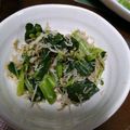 4double5's cooksnap of when they made 栄養満点☆菜っぱとシラスの胡麻油炒め.