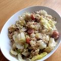 caruga's cooksnap of when they made セロリレタス玄米チャーハン.
