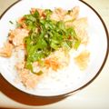 白いぐれーぷ's cooksnap of when they made ❁ピリ辛♡鮭フレーク大葉ごはん❁.